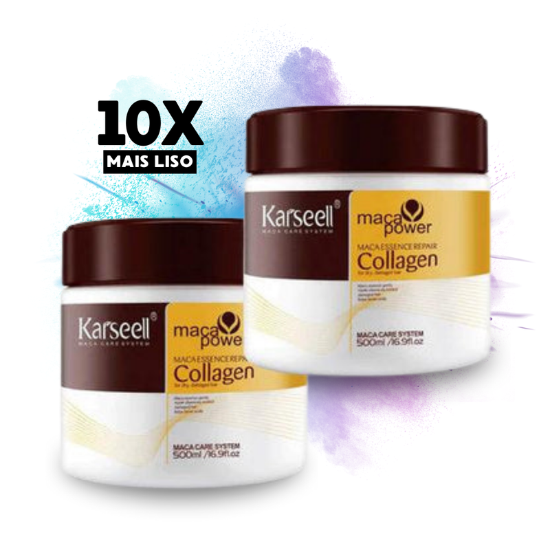 Máscara Karseell® Collagen Progressiva Sem formol - 10x Mais liso - Original total 500ml (PAGUE 1 E LEVE 2)