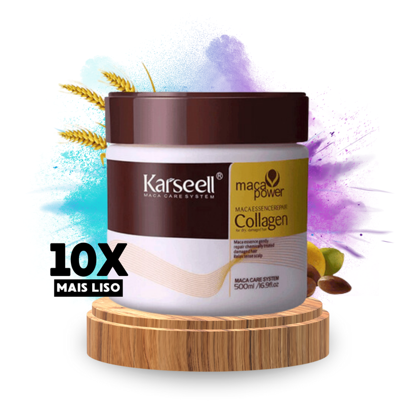 Máscara Karseell® Collagen Progressiva Sem formol - 10x Mais liso - Original total 500ml (PAGUE 1 E LEVE 2)