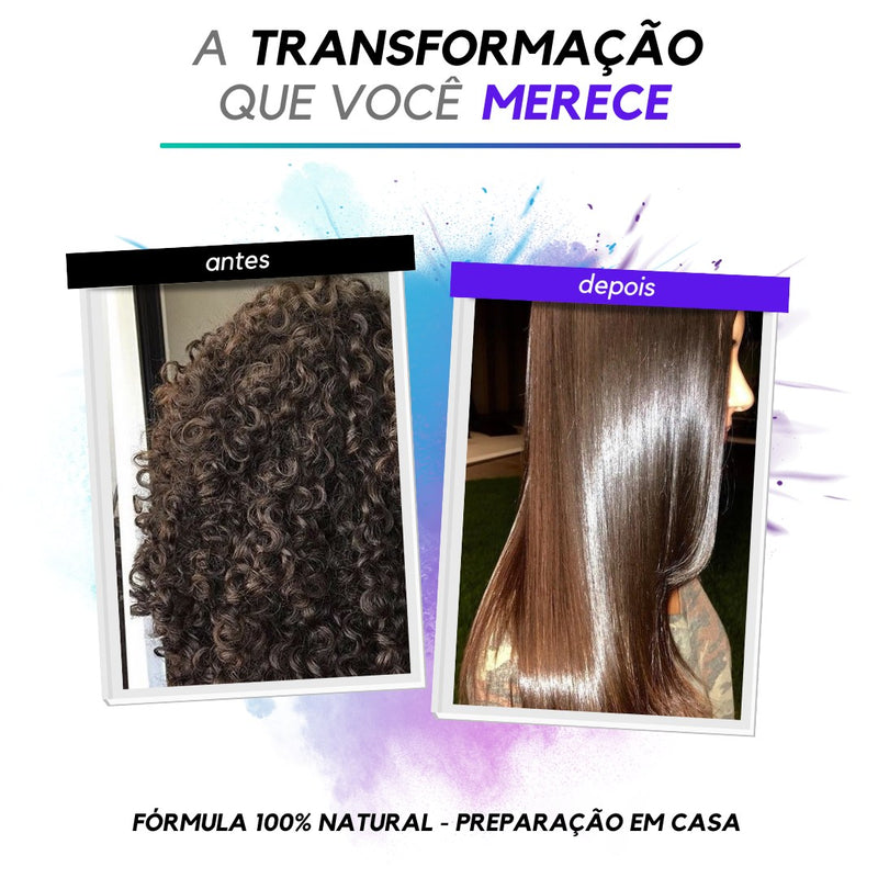 Alisamento Progressiva Natural em casa sem formol - 10x mais liso - Acesse o método - COMPRE 1 E LEVE 2 brindes