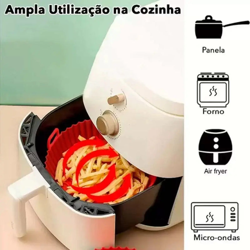 Promoção - Compre 1 e leve 6 bandejas de silicone reutilizável para AirFryer e fornos *