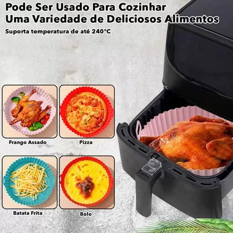 Promoção - Compre 1 e leve 6 bandejas de silicone reutilizável para AirFryer e fornos *