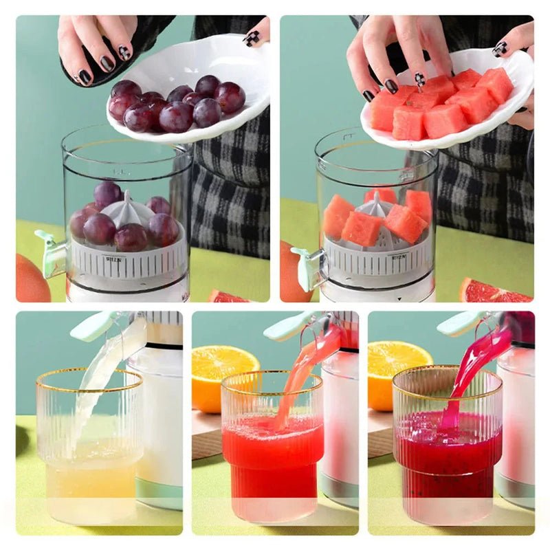 PODEROSO & INOVADOR Espremedor De Suco e Frutas Elétrico, Portátil e Automático! Juicy Pro® O Melhor Para Fazer Sucos Rápidos, Refrescantes, Naturais e Saudáveis! + Frete Grátis!