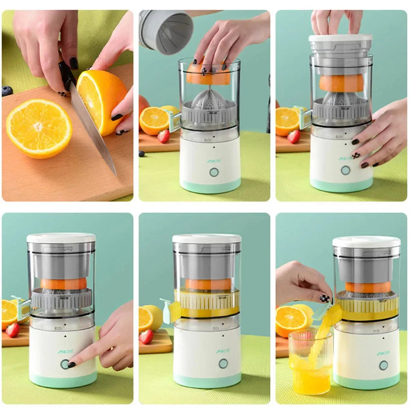 PODEROSO & INOVADOR Espremedor De Suco e Frutas Elétrico, Portátil e Automático! Juicy Pro® O Melhor Para Fazer Sucos Rápidos, Refrescantes, Naturais e Saudáveis! + Frete Grátis!