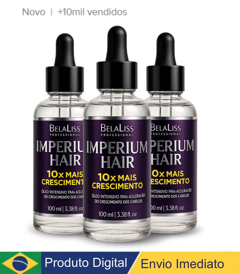 Imperium Hair tratamento da queda e crescimento capilar natural caseiro -- 10x crescimento Produto Digital + Brindes