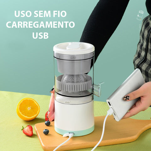 PODEROSO & INOVADOR Espremedor De Suco e Frutas Elétrico, Portátil e Automático! Juicy Pro® O Melhor Para Fazer Sucos Rápidos, Refrescantes, Naturais e Saudáveis! + Frete Grátis!